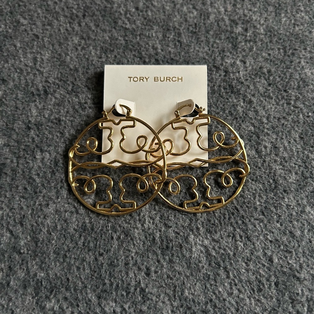 Tory Burch Gold hoops (NEW)